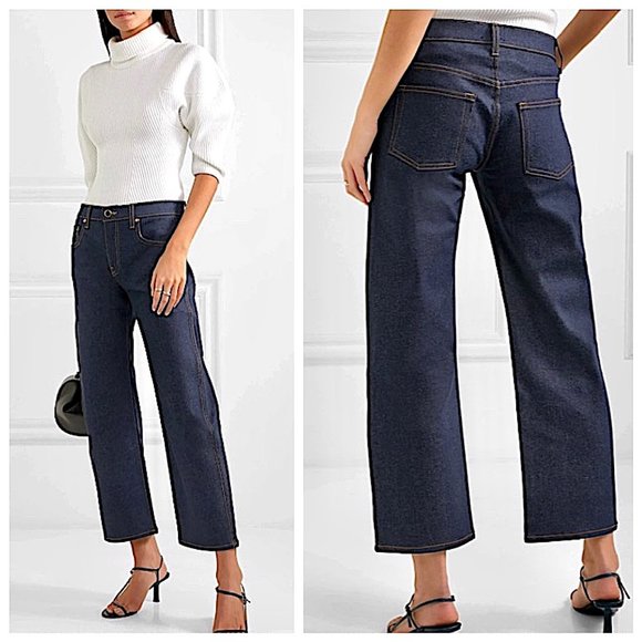 KHAITE Denim - NWT Khaite The Wendell Dark Wash Jean in Raw Size 27